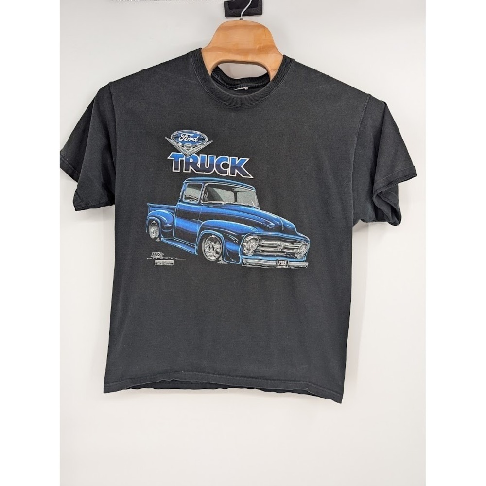 Vintage Ford Shirt Men's Truck Lowrider Y2K F100 Car Racing Hot Rod Cholo